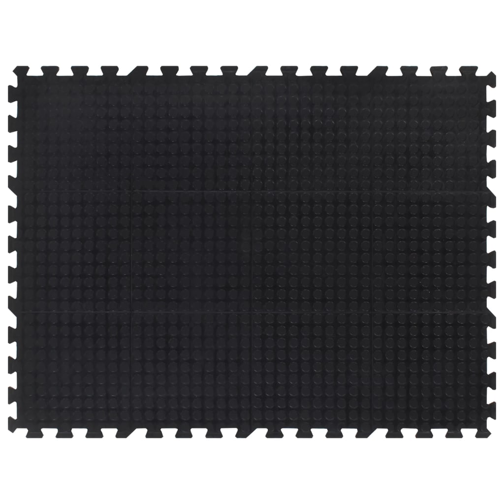 vidaXL Golvplatta gummi svart 12 mm 90x120 cm