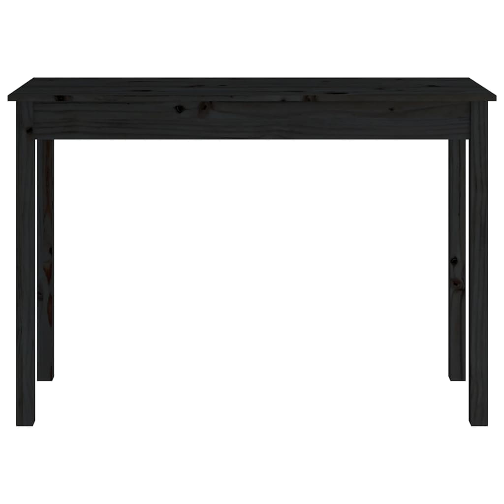 vidaXL Konsolbord svart 110x40x75 cm massiv furu