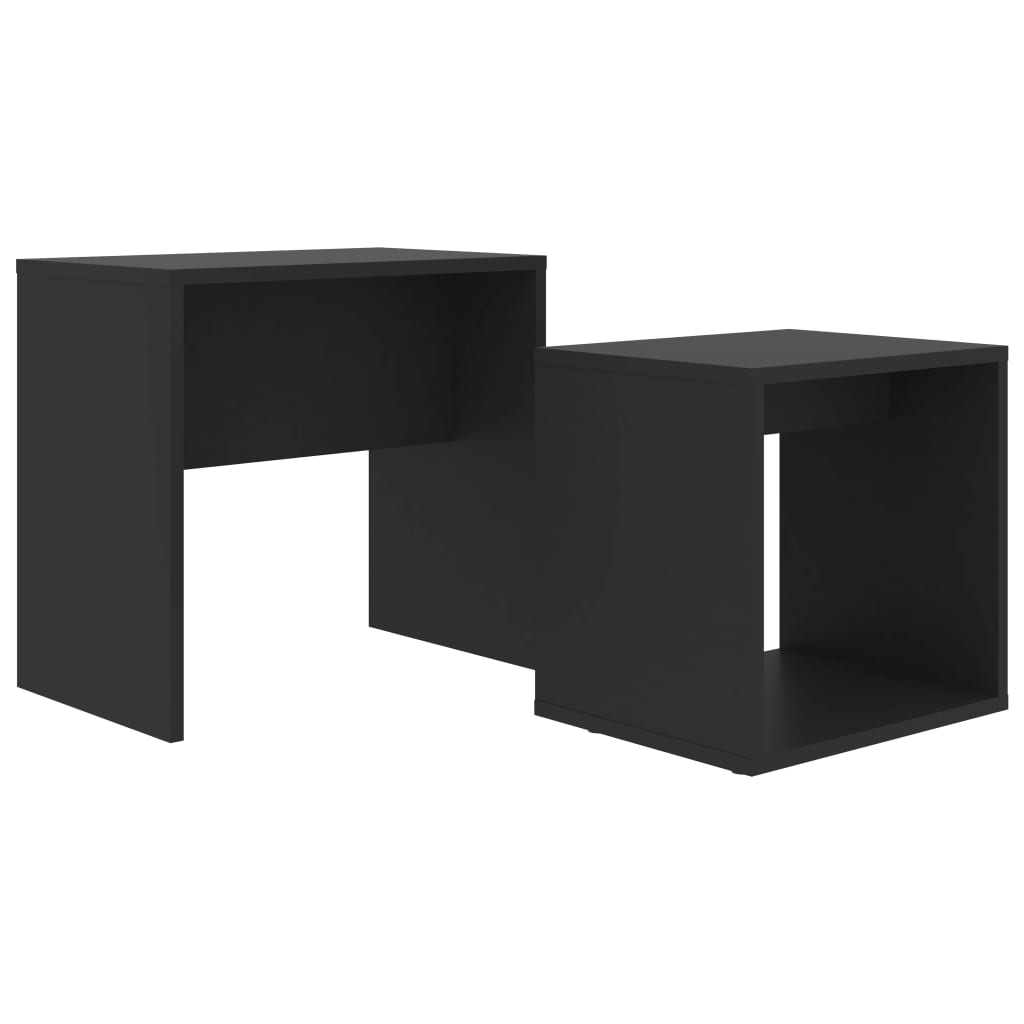 vidaXL Soffbord set svart 48x30x45 cm konstruerat trä