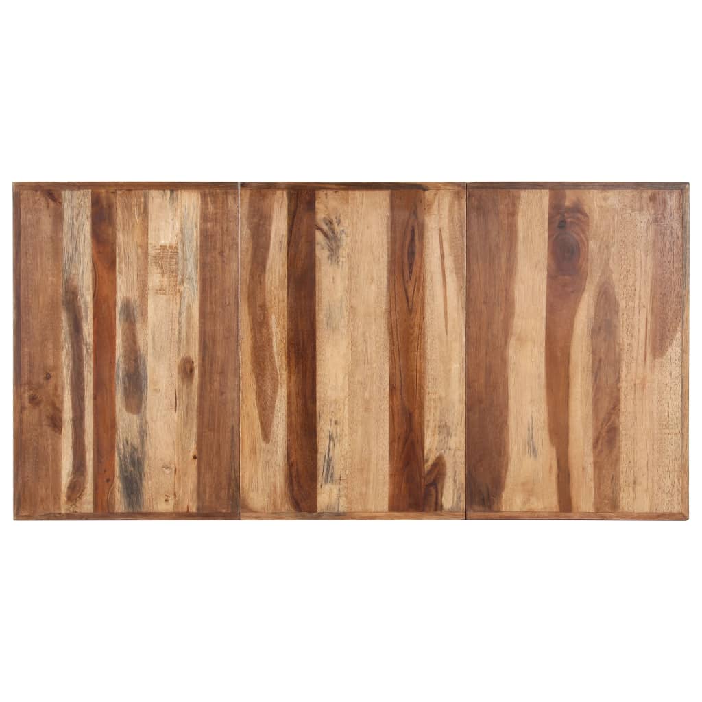 vidaXL Matbord 160x80x75 cm massivt trä med honungsfinish