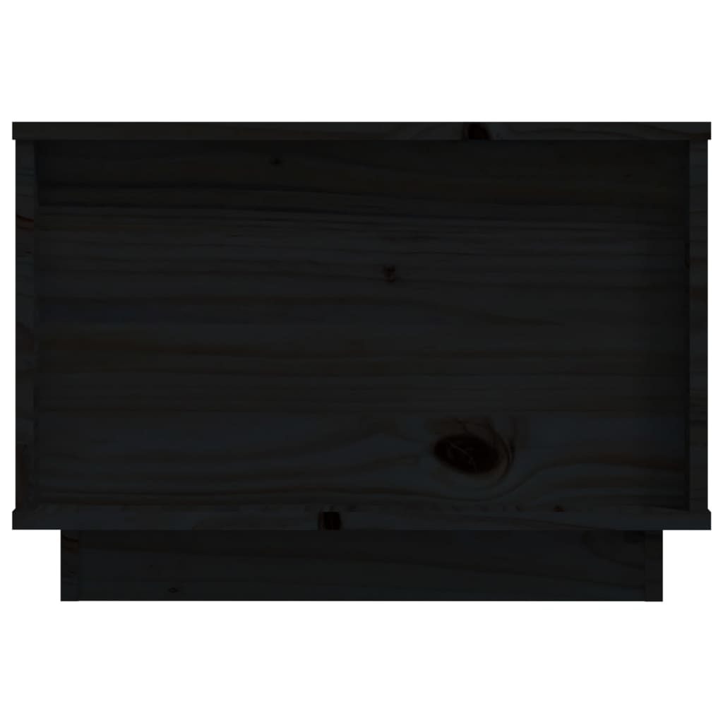 vidaXL Soffbord svart 60x50x35 cm massivt furu