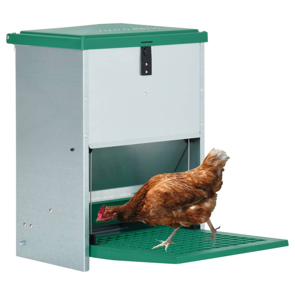 vidaXL Foderautomat för fjäderfä med pedal 12 kg