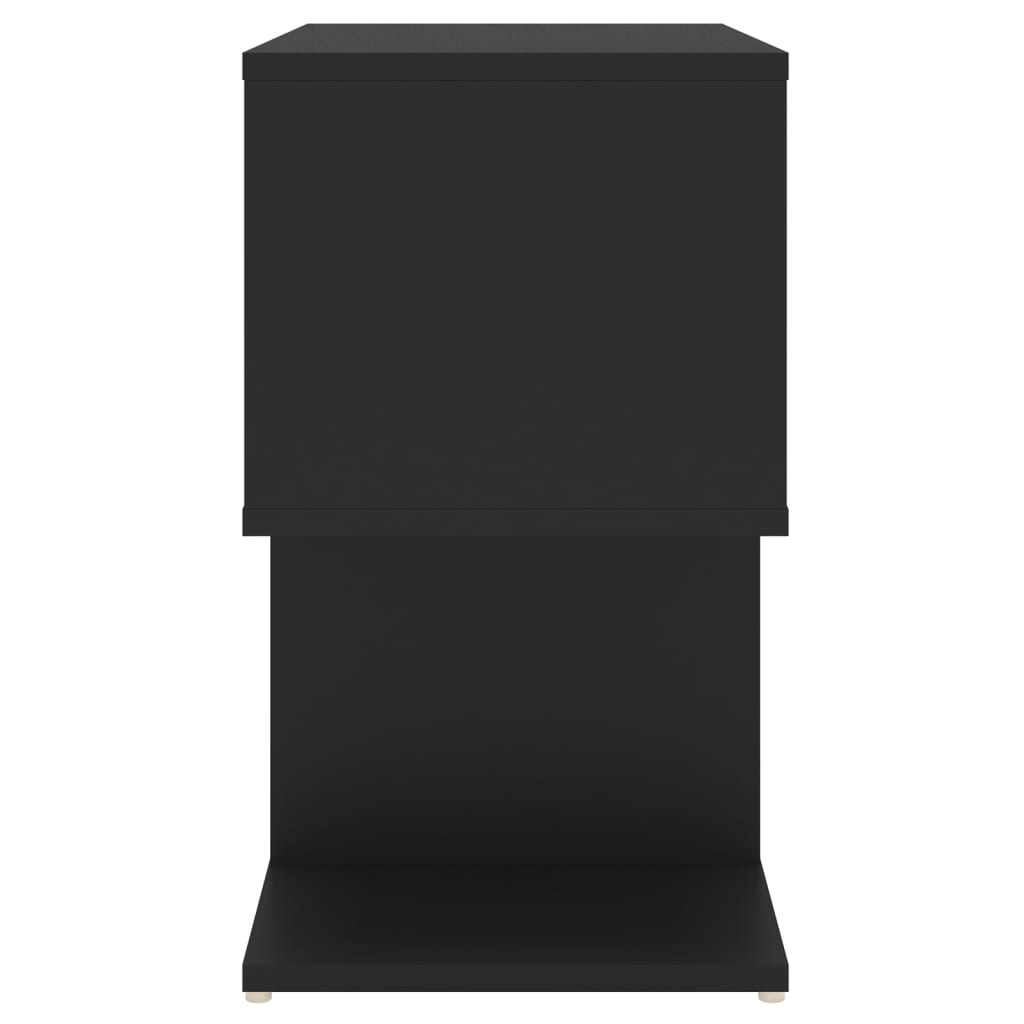 vidaXL Sängbord 2 st svart 50x30x51,5 cm konstruerat trä