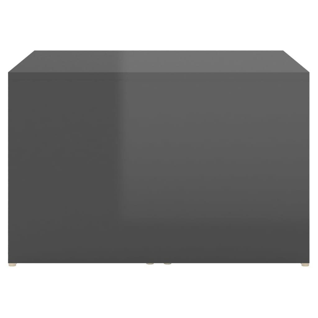 vidaXL Soffbord 3 delar grå högglans 60x60x38 cm