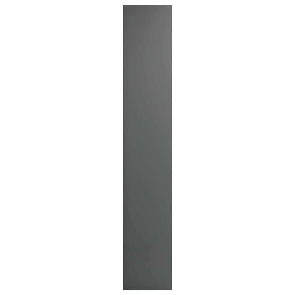 vidaXL CD-hyllor 2 st grå högglans 21x16x93,5 cm spånskiva