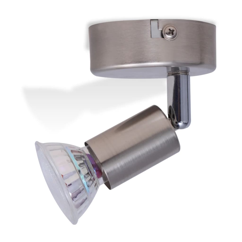 vidaXL Vägglampa med LED-Strålkastare 2 st Satin Nickel