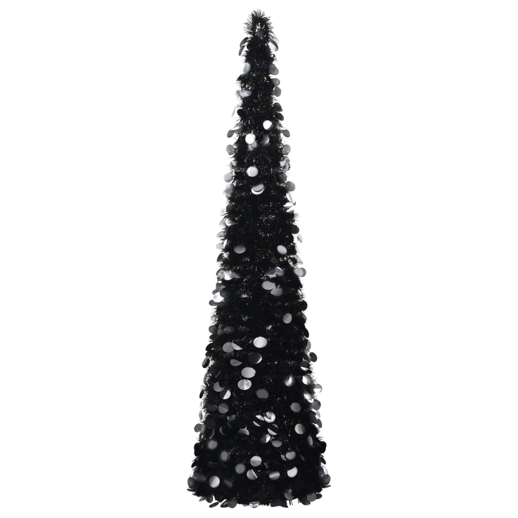 vidaXL Pop-up plastgran svart 150 cm PET