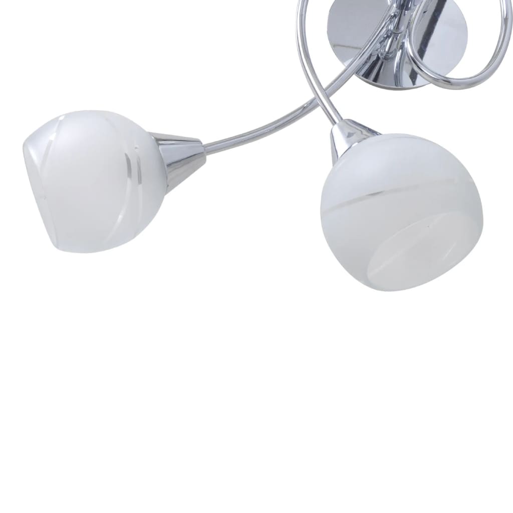 vidaXL Taklampa med ovala glaskupor för 5 E14-lampor