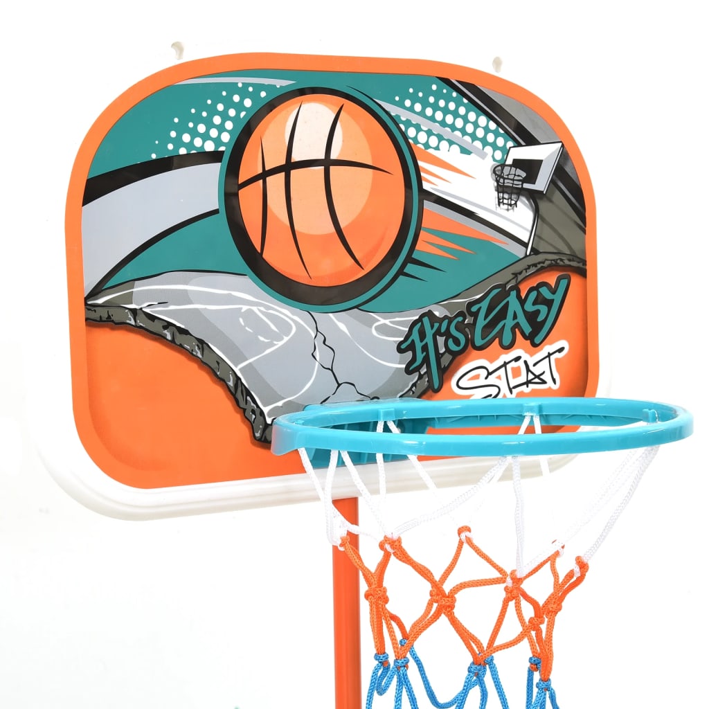 vidaXL Flyttbar basketkorg justerbar 133-160 cm