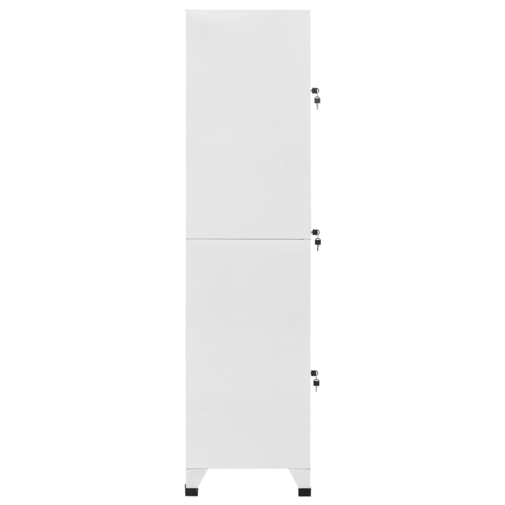 vidaXL Klädskåp för omklädningsrum med 3 fack stål 38x45x180 cm