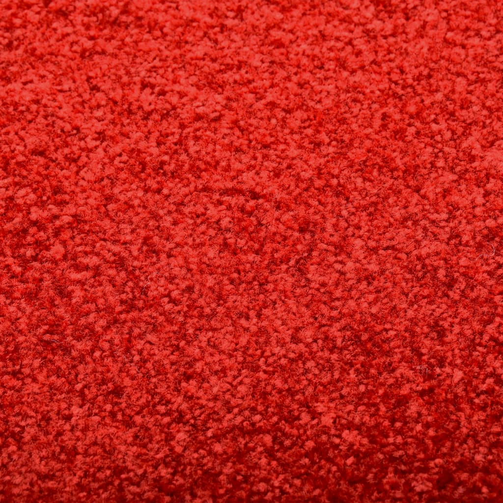 vidaXL Dörrmatta tvättbar röd 90x120 cm