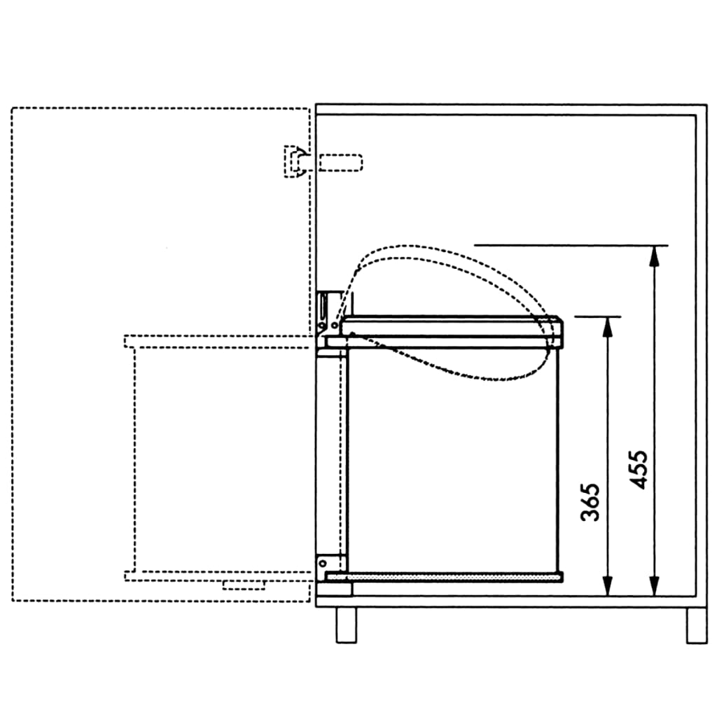 Hailo Sophink för skåp Compact-Box strl M 15 L rostfritt stål 3555-101