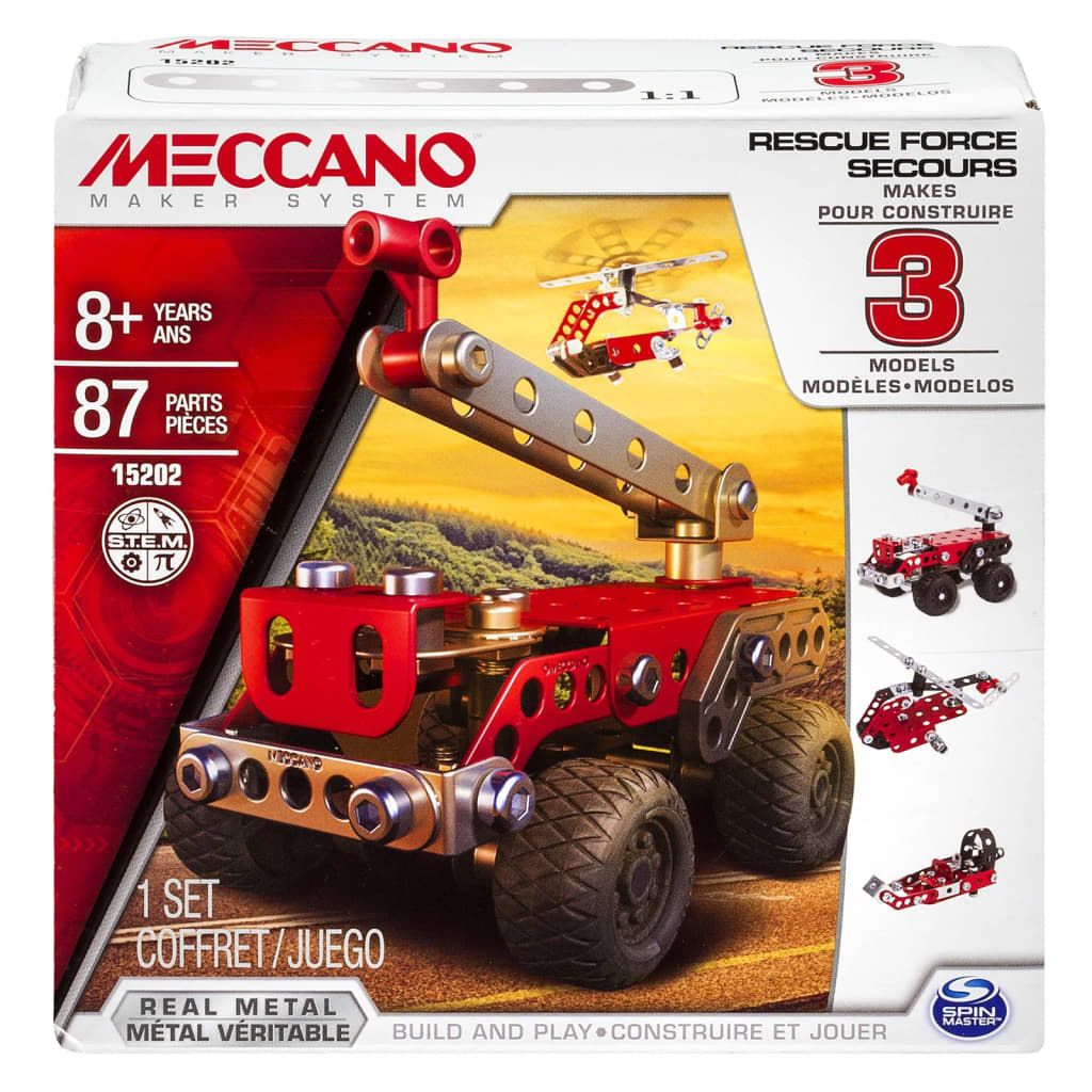 Meccano 3-i-1 Modelltraktor Rescue Squad