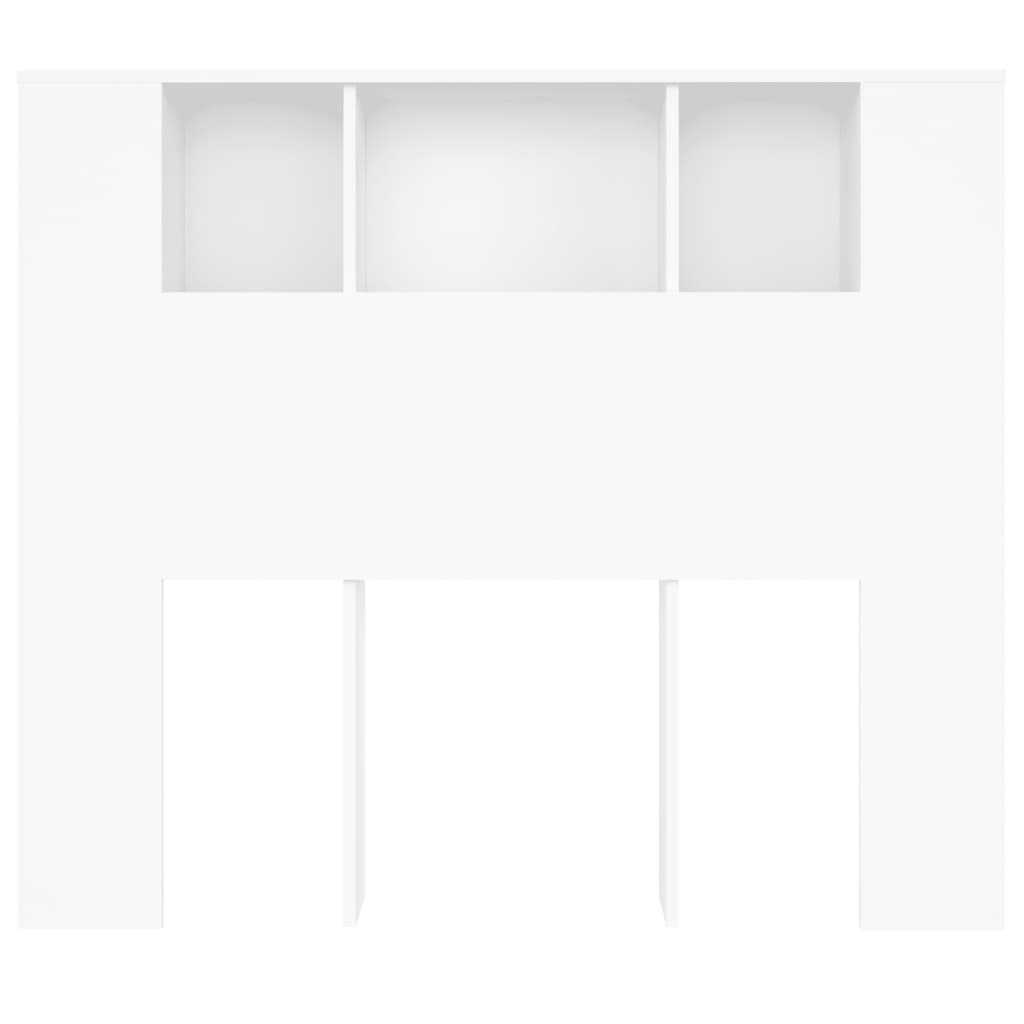 vidaXL Sänggavel med förvaring vit 120x18,5x102,5 cm