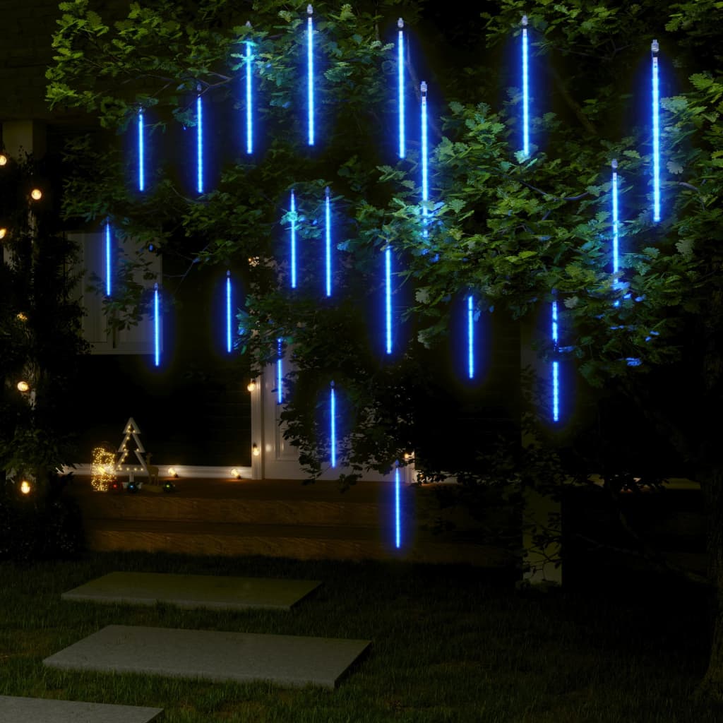 vidaXL Meteorregn 20 st 30 cm 480 LED blå inne/ute