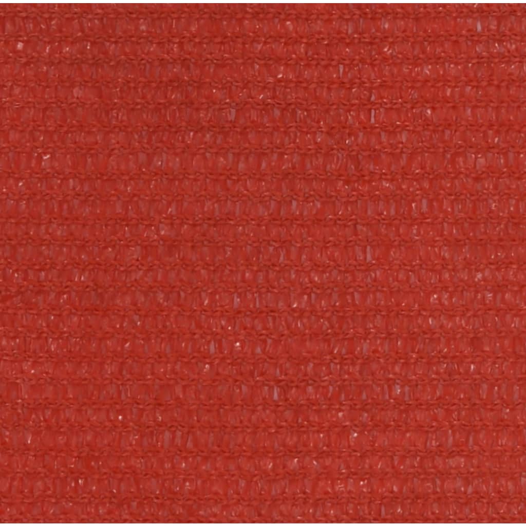 vidaXL Solsegel 160 g/m² röd 4,5x4,5 m HDPE
