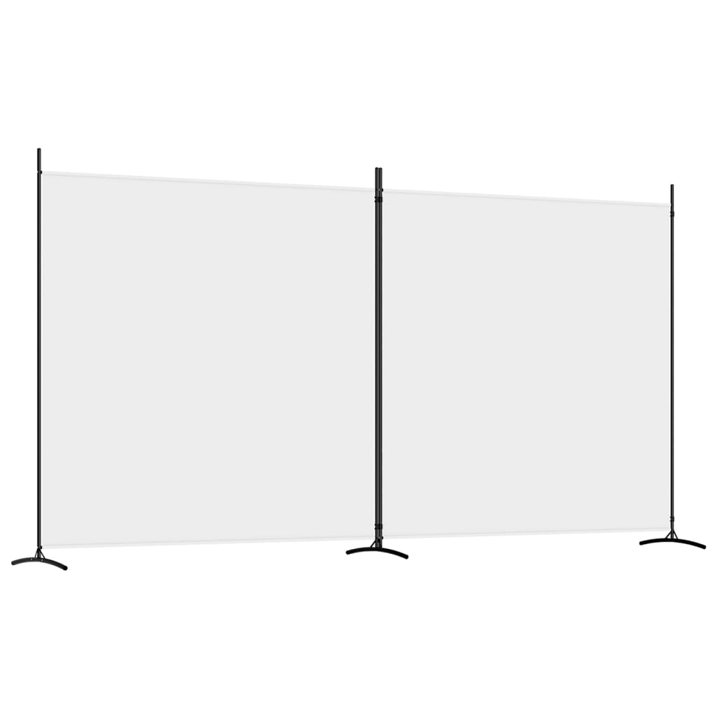 vidaXL Rumsavdelare 2 paneler vit 348x180 cm tyg