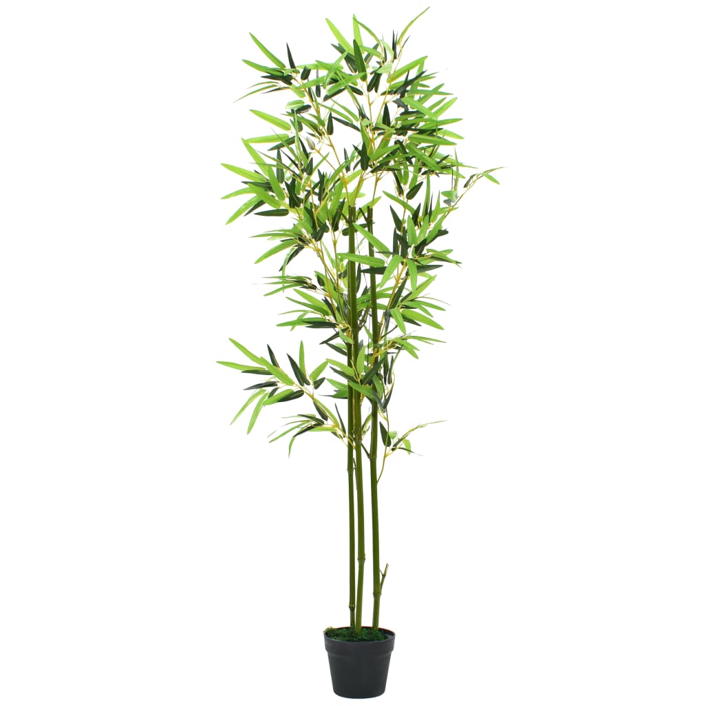 vidaXL Konstväxt bambu med kruka 150 cm grön