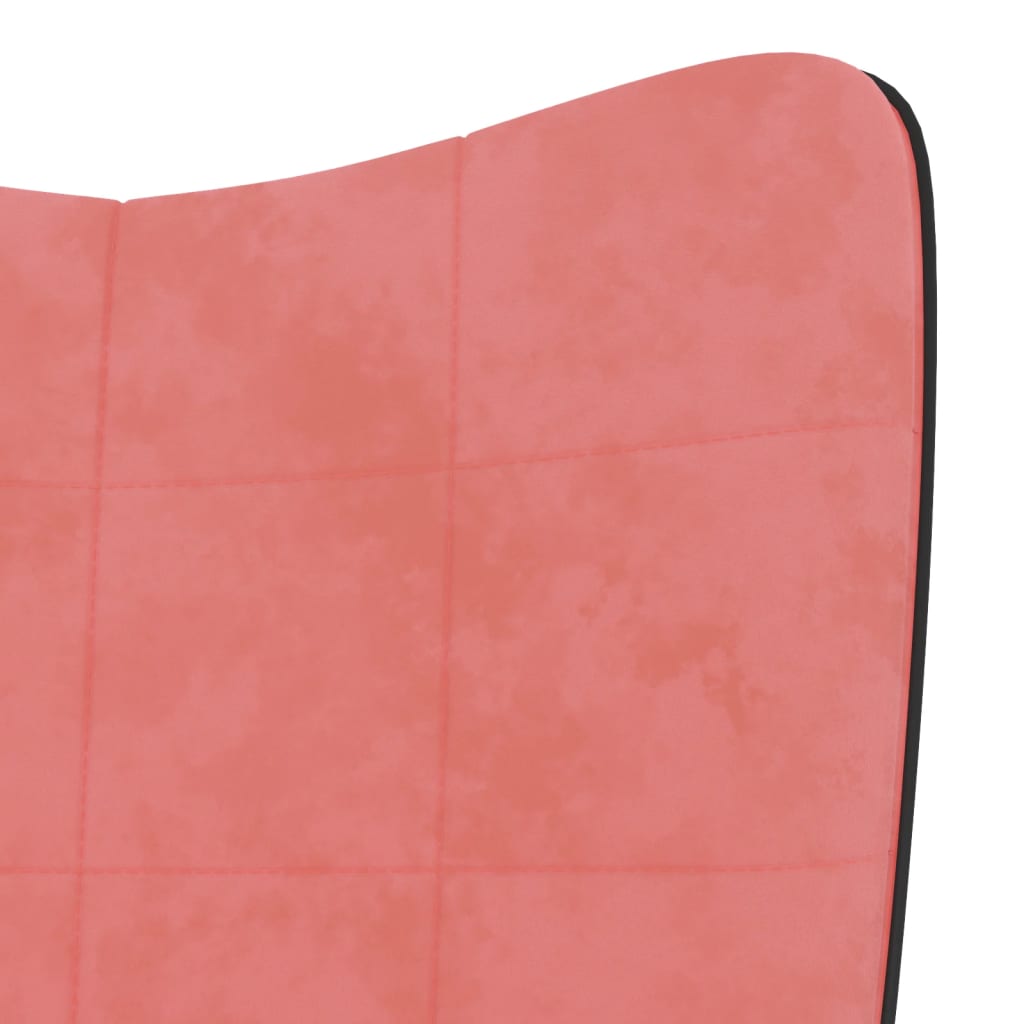 vidaXL Vilstol rosa sammet och PVC