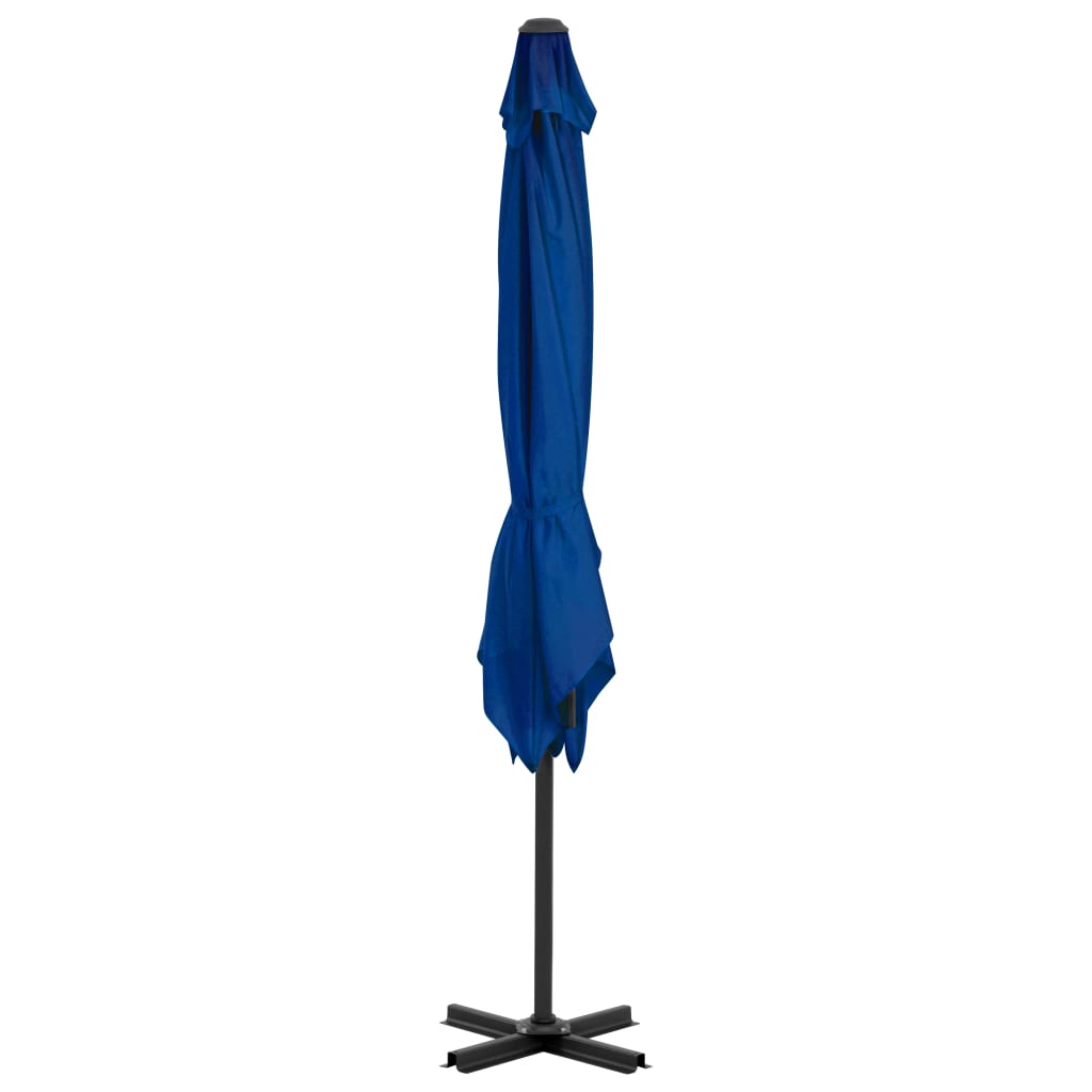 vidaXL Frihängande parasoll med aluminiumstång azurblå 250x250 cm