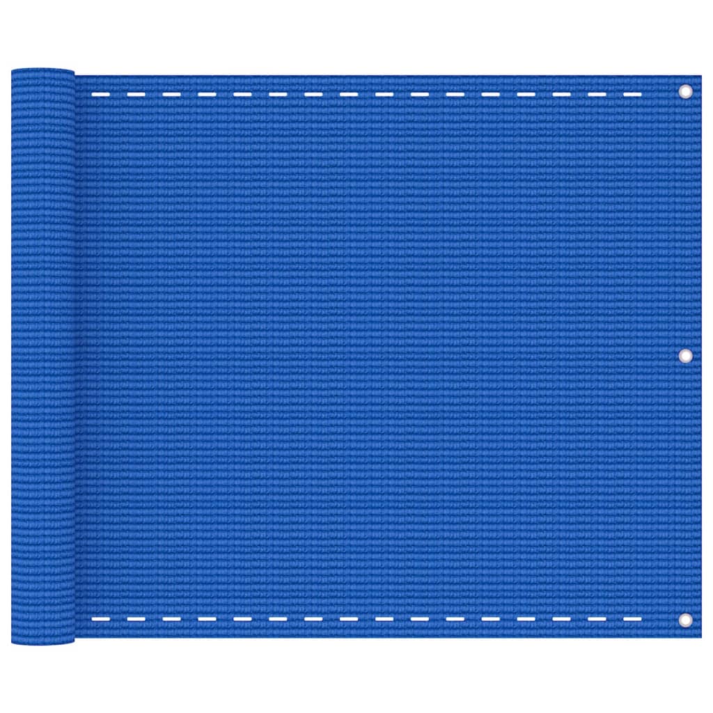 vidaXL Balkongskärm blå 75x500 cm HDPE