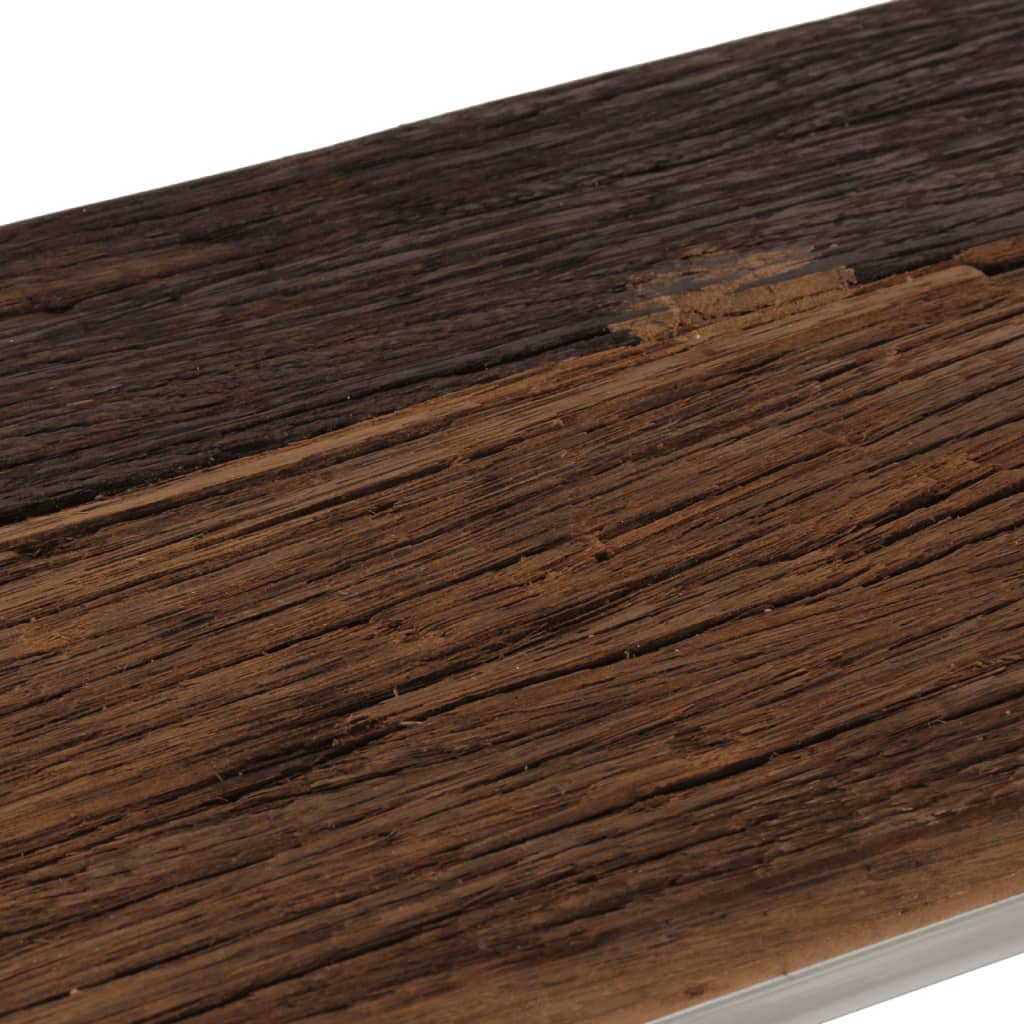 vidaXL Konsolbord silver rostfritt stål och massivt trä