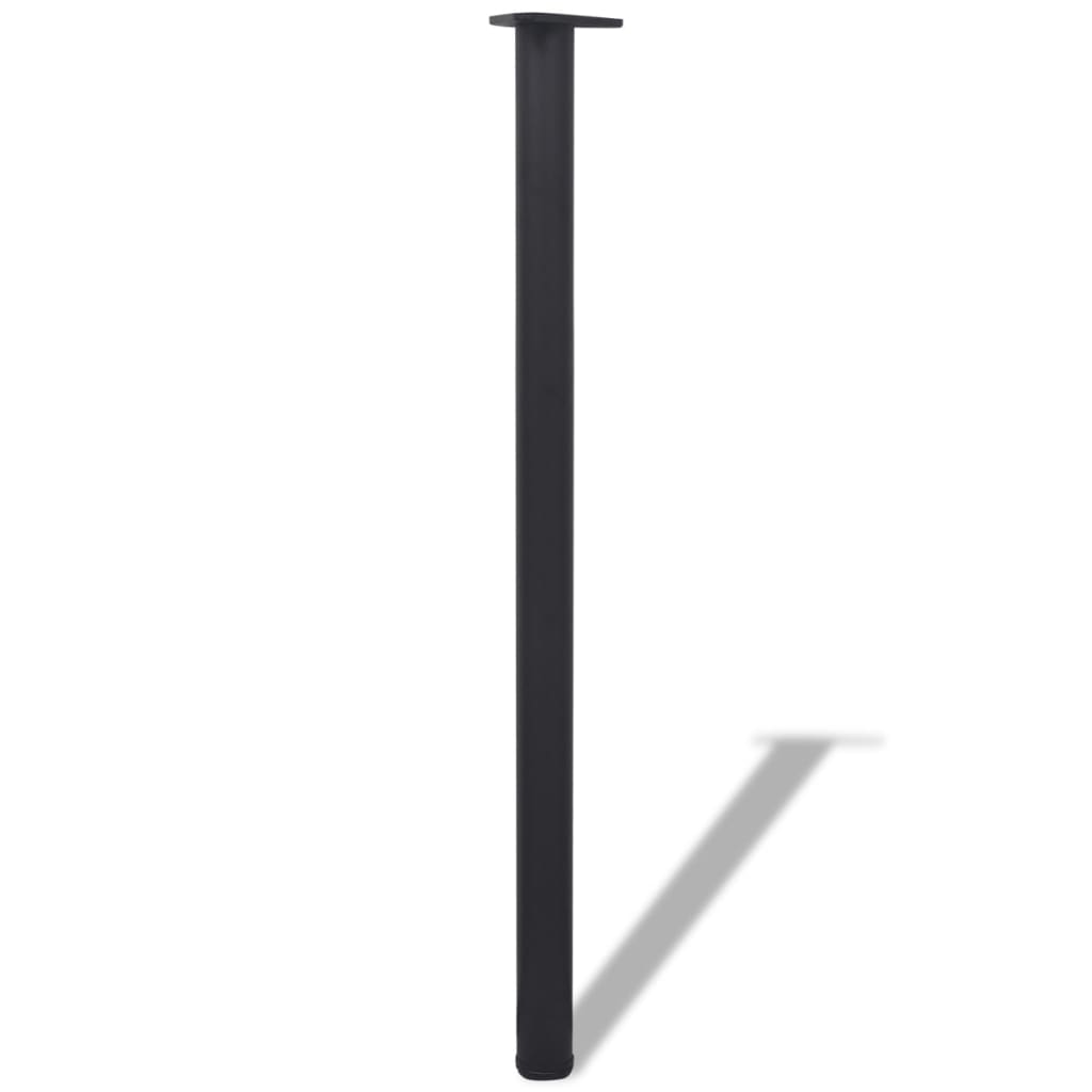 vidaXL Höjdjusterbara bordsben 4 st svart 1100 mm