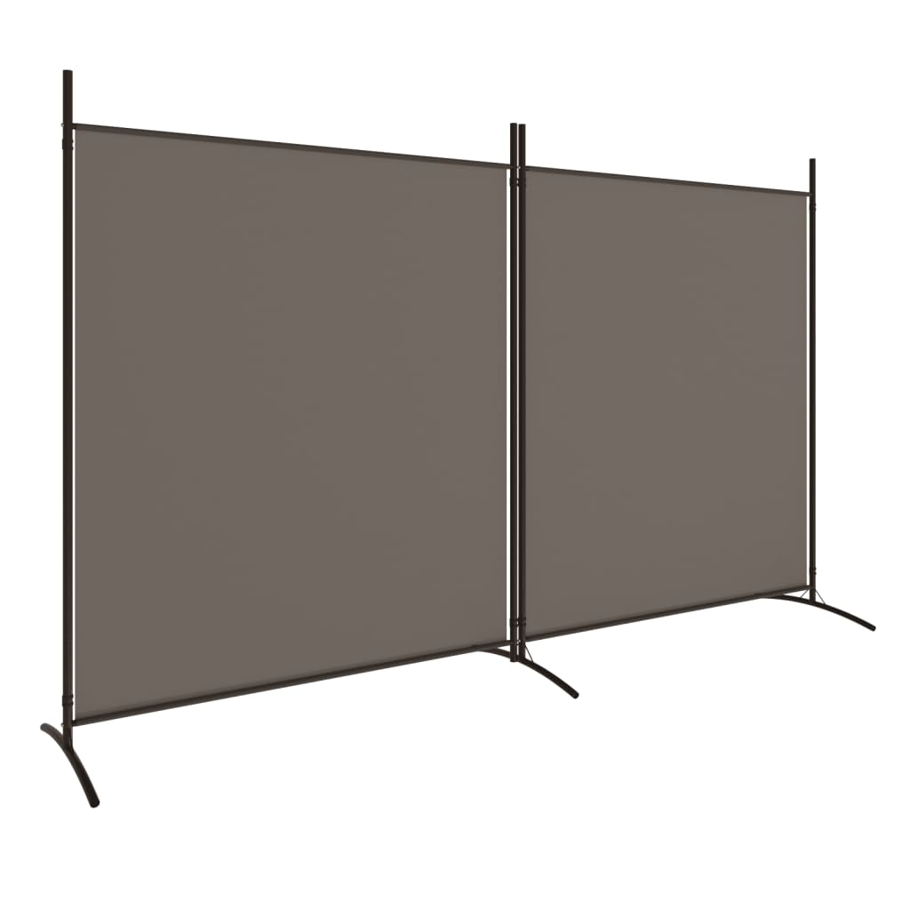 vidaXL Rumsavdelare 2 paneler antracit 348x180 cm tyg