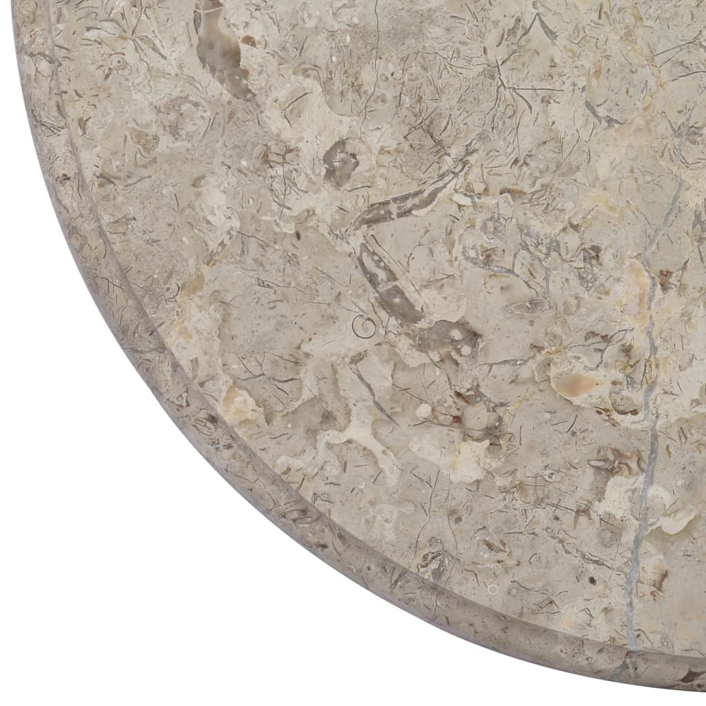 vidaXL Bordsskiva grå Ø50x2,5 cm marmor