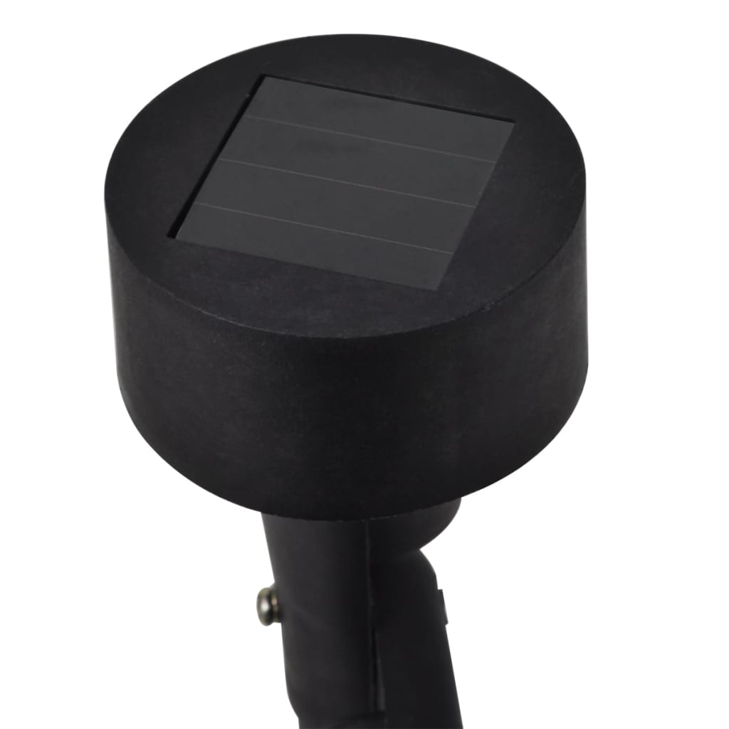 Soldrivna LED-spotlight 12 st svart