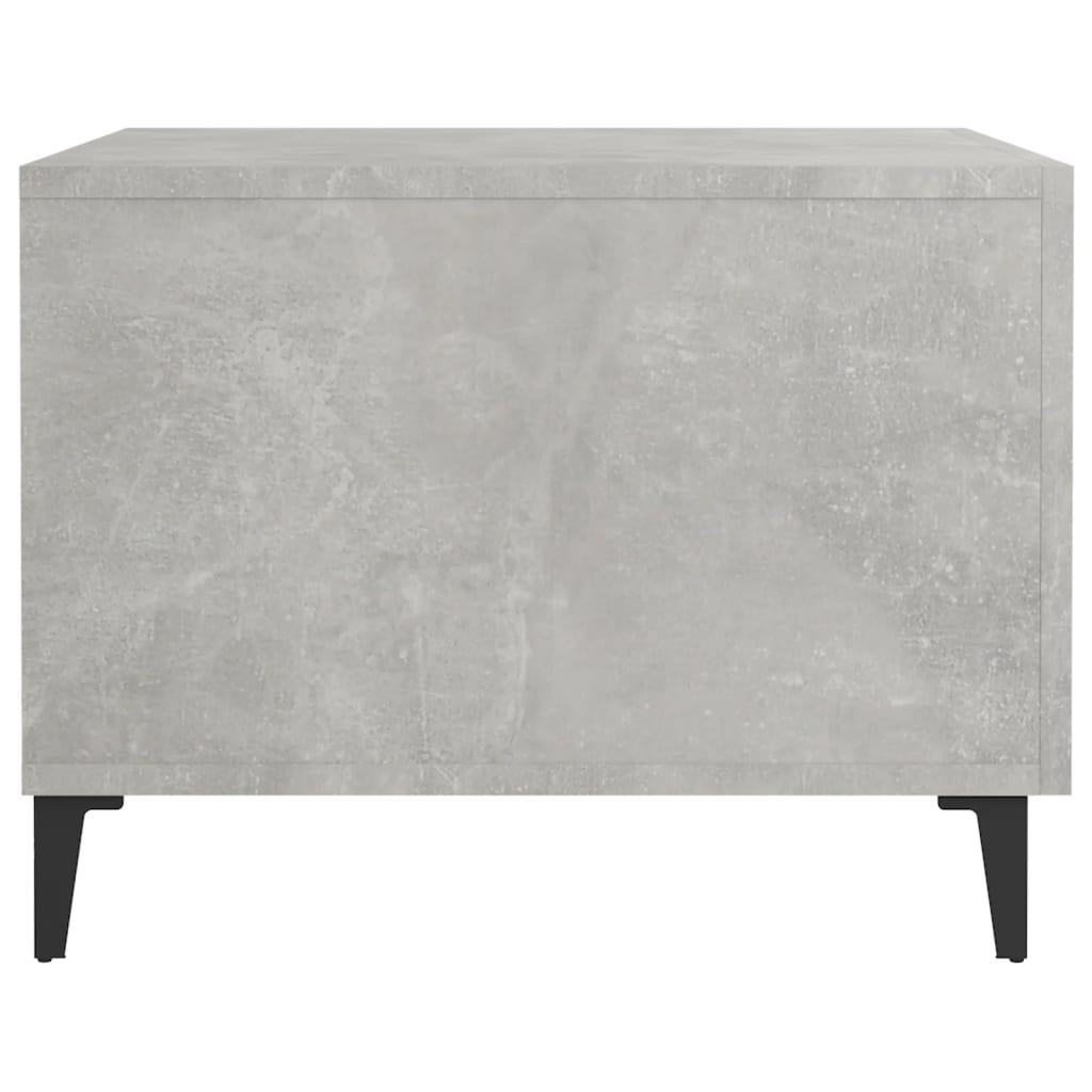 vidaXL Soffbord med metallben 2 st betonggrå 50x50x40 cm