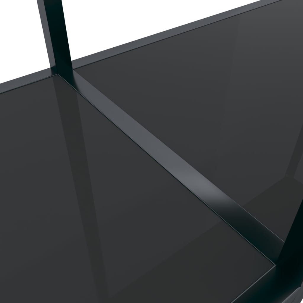 vidaXL Konsolbord svart 160x35x75 cm härdat glas