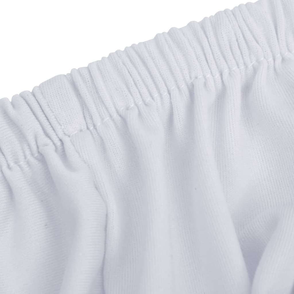 vidaXL Sofföverdrag 3-sits med stretch vit polyesterjersey
