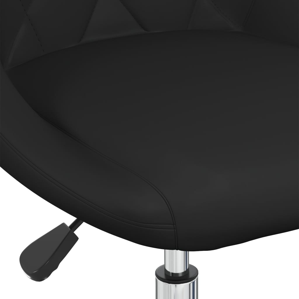 vidaXL Snurrbar matstol svart konstläder