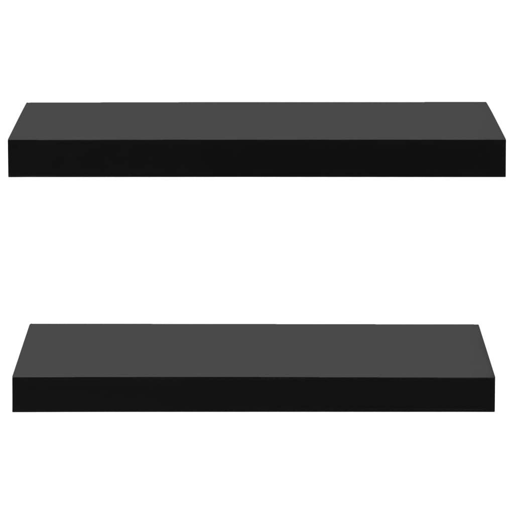 vidaXL Svävande vägghyllor 2 st svart 40x20x3,8 cm