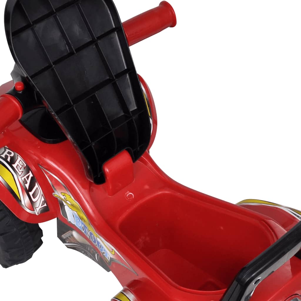 vidaXL Fyrhjuling för barn med ljud och ljus röd