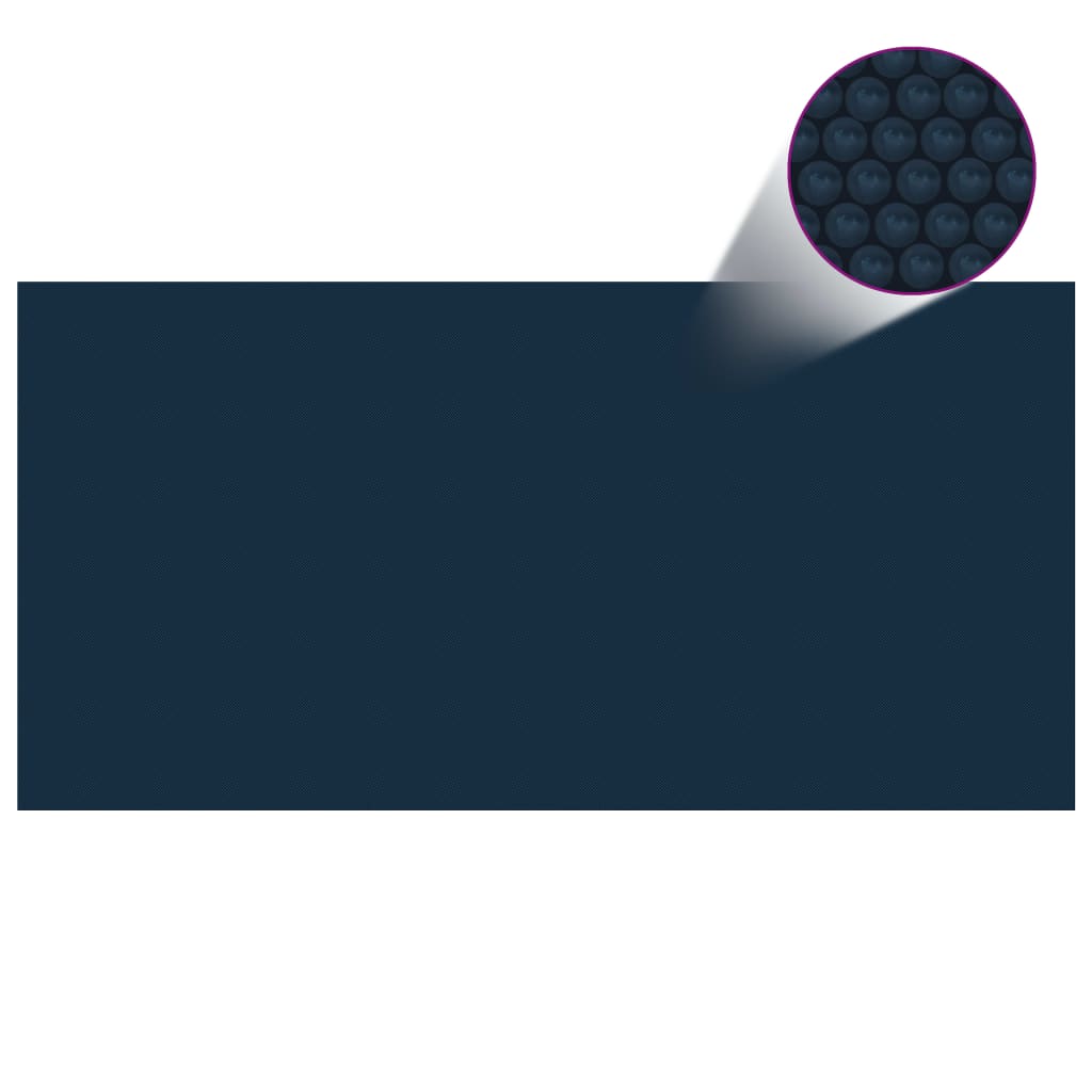 vidaXL Värmeduk för pool PE 488x244 cm svart och blå