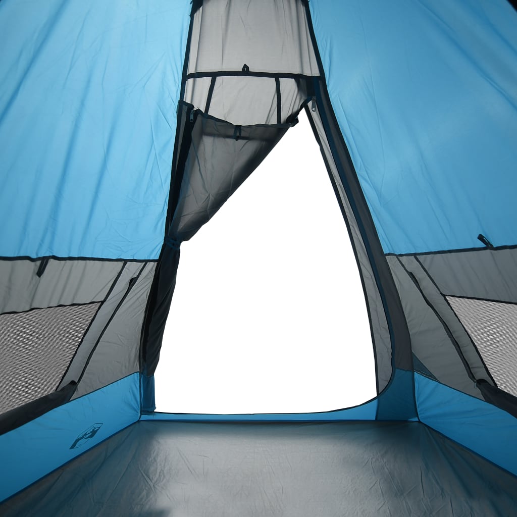 vidaXL Tipi-tält 7 personer blå vattentätt