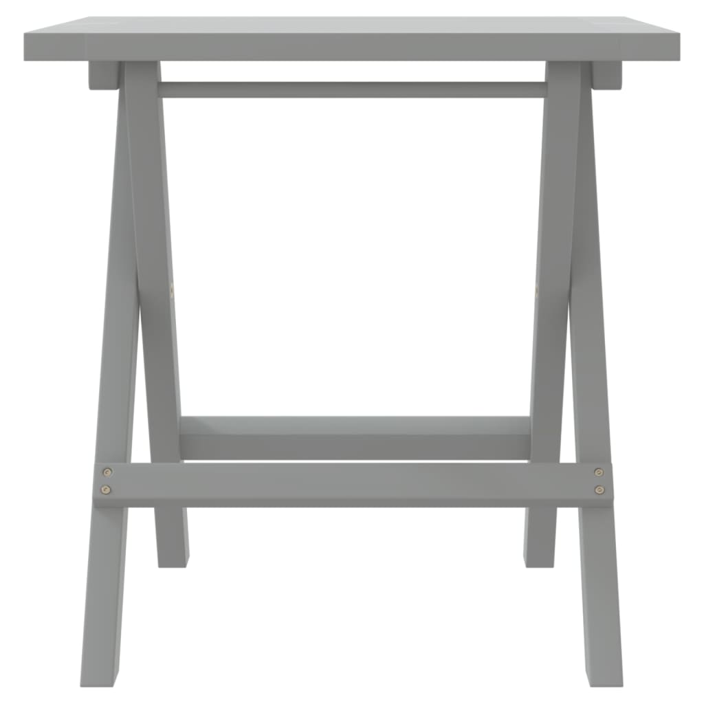 vidaXL Solsäng med bord grå massivt akaciaträ