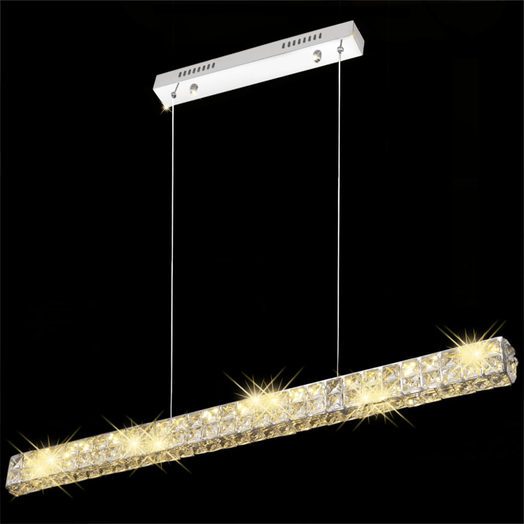 Hängande avlång taklampa LED med kristaller 10 W