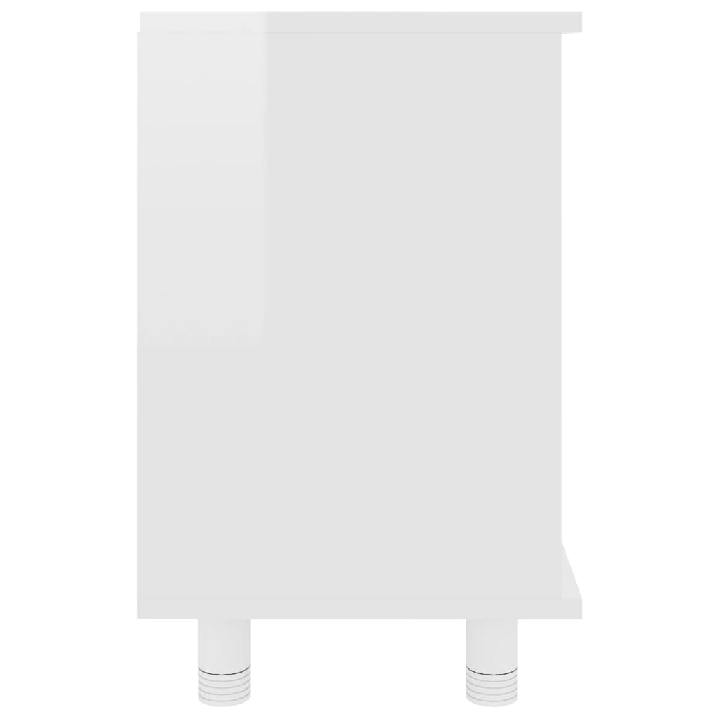 vidaXL Badrumsskåp vit högglans 60x32x53,5 cm spånskiva