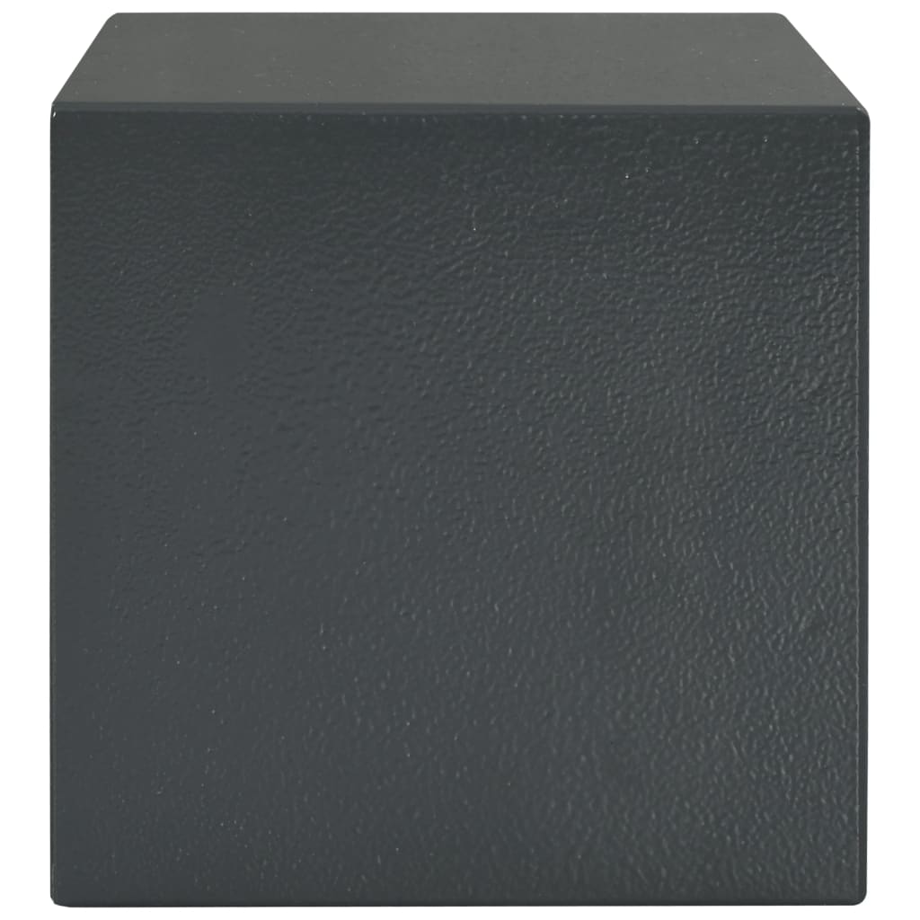 vidaXL Mekaniskt kassaskåp mörkgrå 23x17x17 cm stål