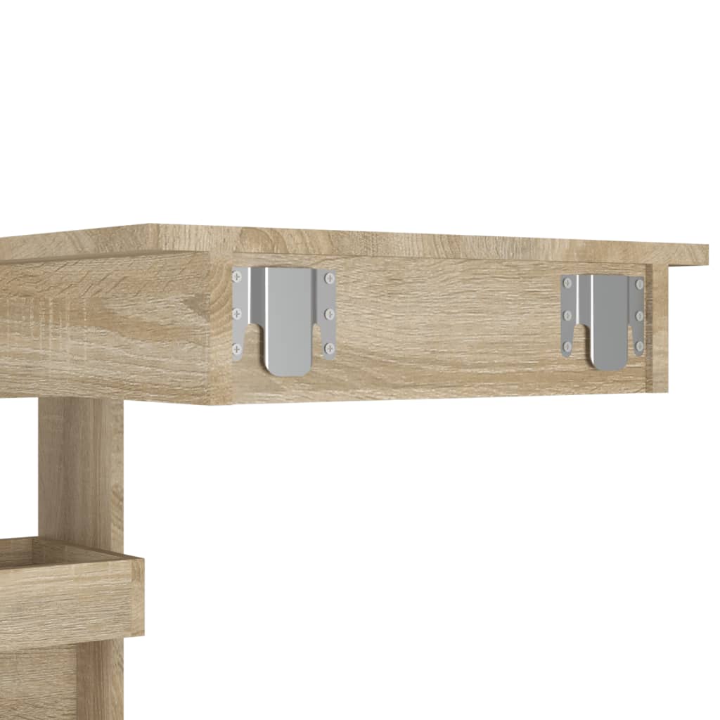vidaXL Barbord väggmonterat sonoma-ek 102x45x103,5 cm konstruerat trä