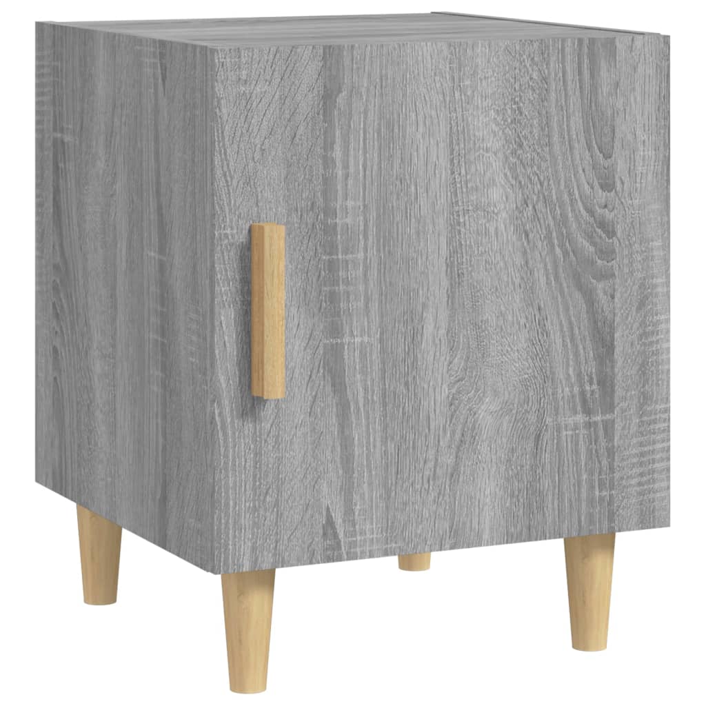 vidaXL Sängbord grå sonoma konstruerat trä