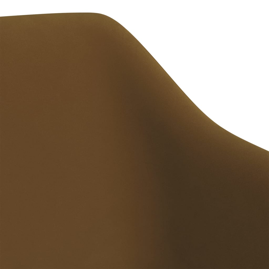 vidaXL Snurrbara matstolar 4 st brun sammet