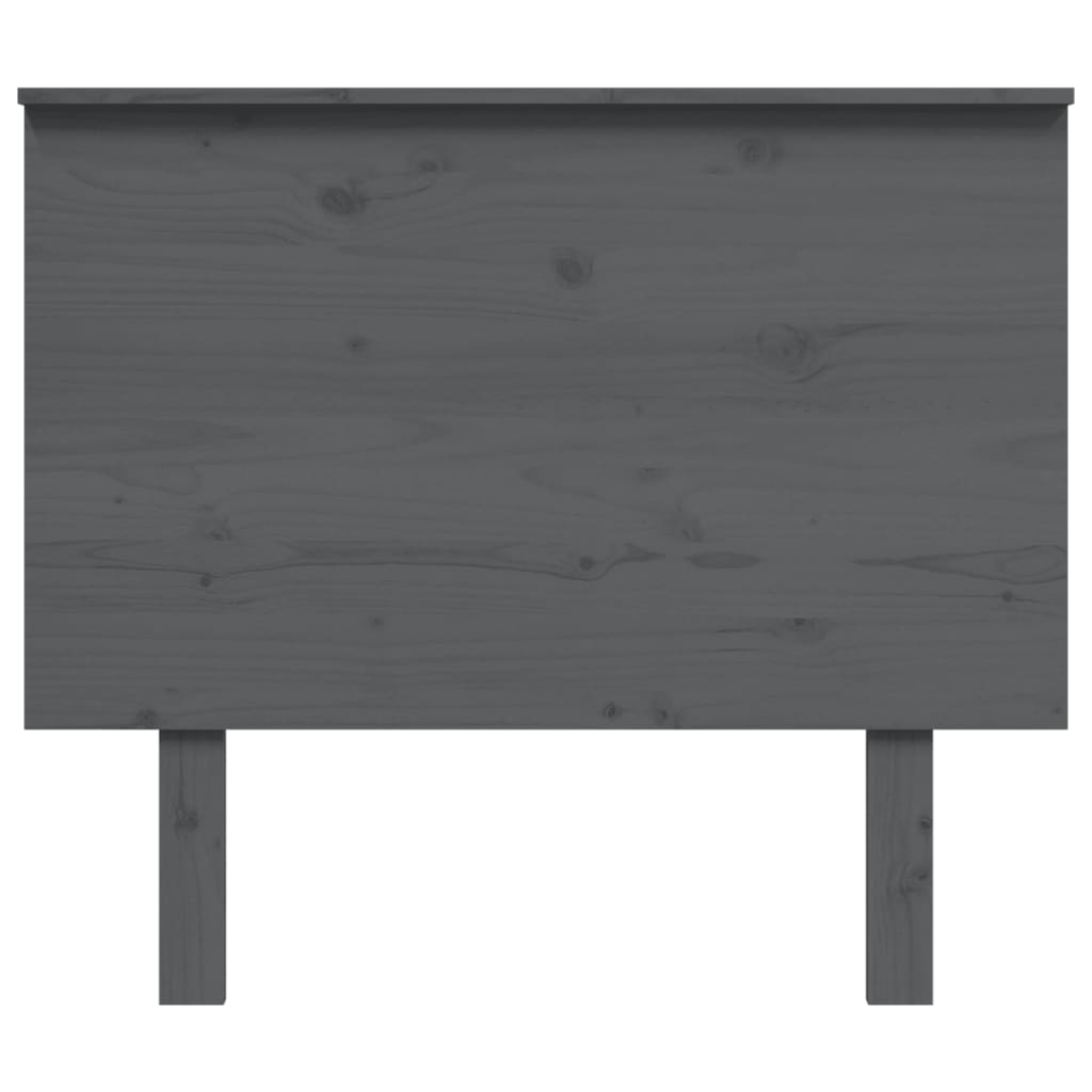 vidaXL Sänggavel grå 94x6x82,5 cm massiv furu
