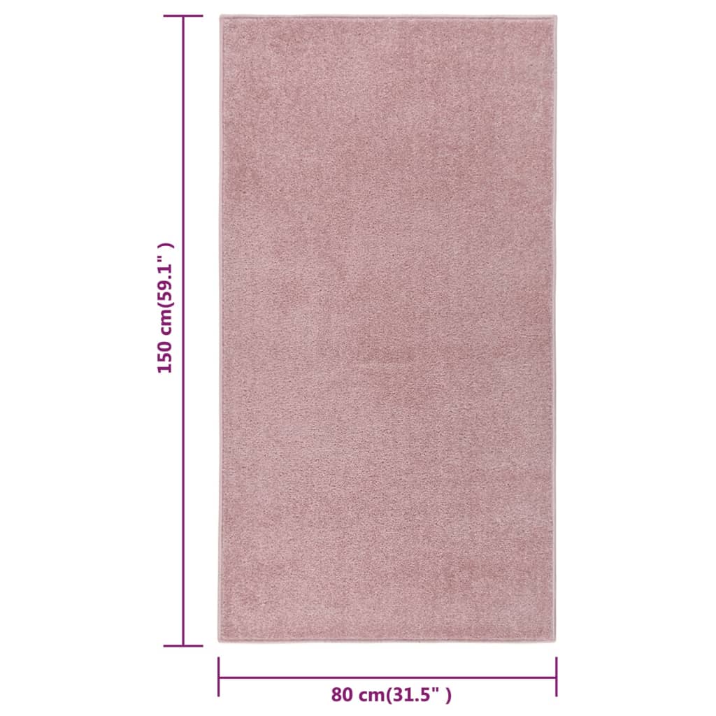 vidaXL Matta 80x150 cm rosa