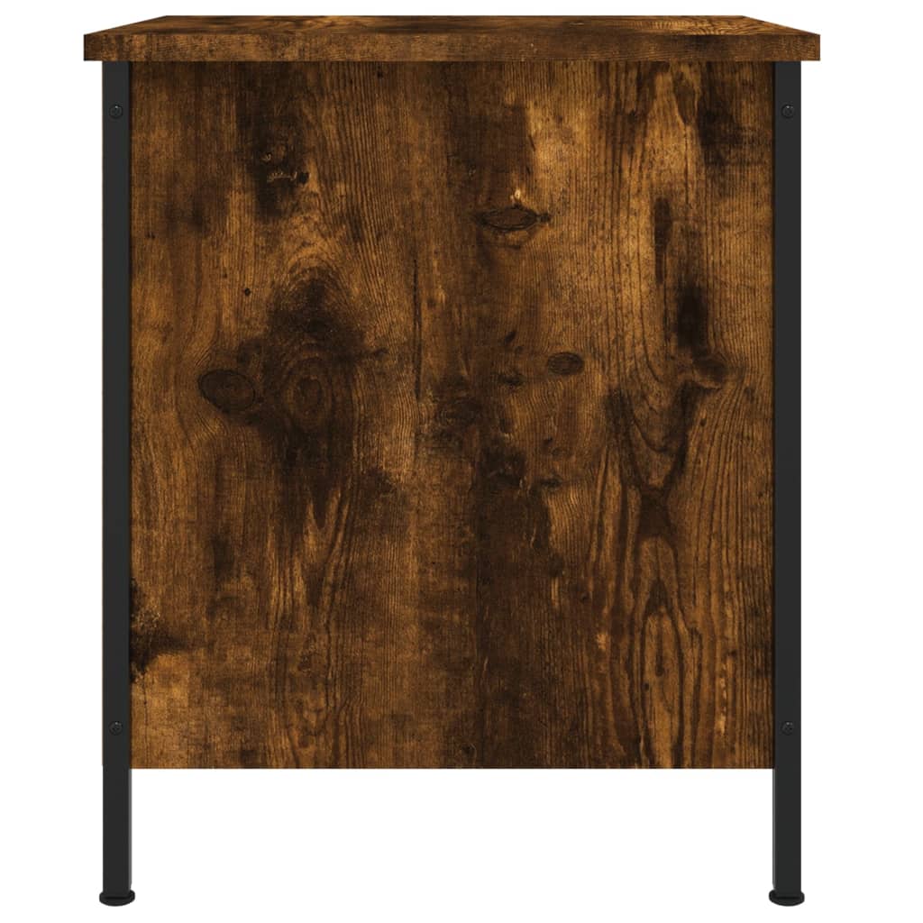 vidaXL Sängbord rökfärgad ek 40x42x50 cm konstruerat trä