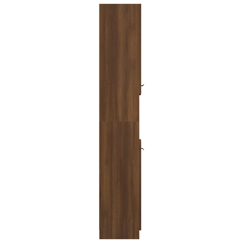 vidaXL Badrumsskåp brun ek 32x34x188,5 cm konstruerat trä