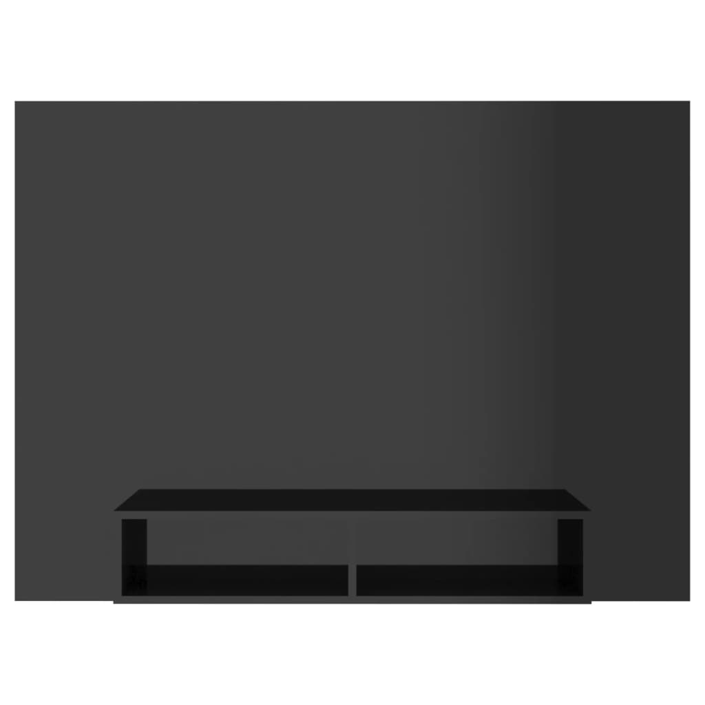 vidaXL Väggmonterat tv-skåp svart högglans 135x23,5x90 cm spånskiva